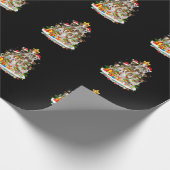 Funny Brittany Spaniel Christmas Tree Ornament Dec ラッピングペーパー (角)