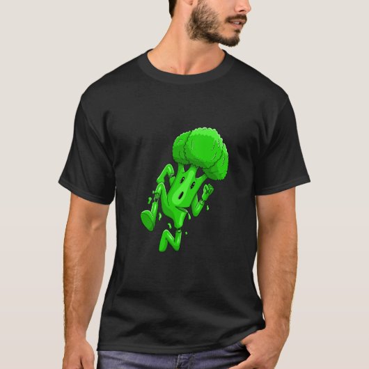 Funny Broccoli Cartoon Tシャツ (正面)