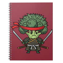 Funny Broccoli Samurai Warrior Japanese Art Illust ノートブック