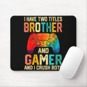 Funny Brother Gamer Graphic Tee Men Boys Teens Vid マウスパッド (マウス)