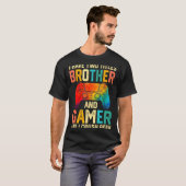 Funny Brother Gamer Graphic Tee Men Boys Teens Vid Tシャツ (正面フル)