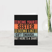 Funny Brother Sarcastic Sibling Humor Quote From S カード (正面)