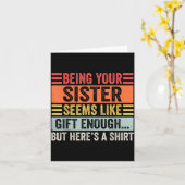 Funny Brother Sarcastic Sibling Humor Quote From S カード (黄色い花)