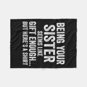 Funny Brother Sarcastic Sibling Humor Quote From S フリースブランケット (正面(横))