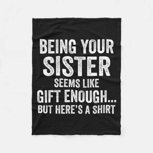 Funny Brother Sarcastic Sibling Humor Quote From S フリースブランケット (正面)