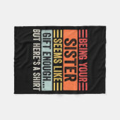 Funny Brother Sarcastic Sibling Humor Quote From S フリースブランケット (正面(横))