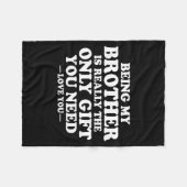 Funny Brother Sarcastic Sibling Humor Quote From S フリースブランケット (正面(横))