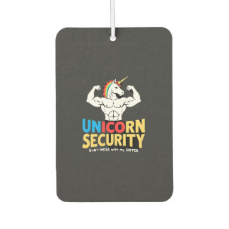 Funny Brother Unicorn Security Dont Mess With My S カーエアーフレッシュナー