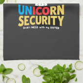 Funny Brother Unicorn Security Dont Mess With My S キッチンタオル (折り畳み)