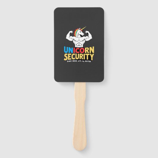 Funny Brother Unicorn Security Dont Mess With My S ハンドファン (正面)