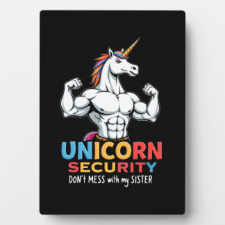 Funny Brother Unicorn Security Dont Mess With My S フォトプラーク