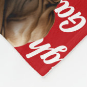 Funny Brown Pitbull Dog Name Pattern Christmas フリースブランケット (角)