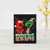 Funny Bruh 67 Six Seven 6 7 Meme Christmas Boys Sa カード (黄色い花)