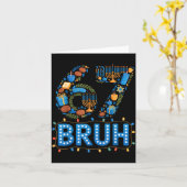 Funny Bruh 67 Six Seven Meme Hanukkah Lights Jewis カード (黄色い花)