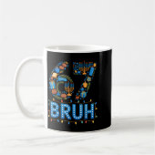 Funny Bruh 67 Six Seven Meme Hanukkah Lights Jewis コーヒーマグカップ (左)