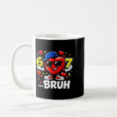 Funny Bruh 67 Six Seven Meme Valentine Heart Dabbi コーヒーマグカップ (左)