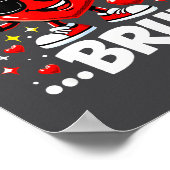 Funny Bruh 67 Six Seven Meme Valentine Heart Dabbi ポスター (角)