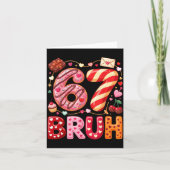 Funny Bruh 67 Six Seven Meme Valentine's Day Boys  カード (正面)