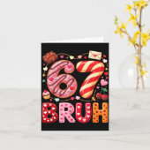 Funny Bruh 67 Six Seven Meme Valentine's Day Boys  カード (黄色い花)