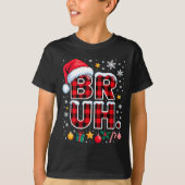Funny Bruh Christmas Plaid Tシャツ (正面)