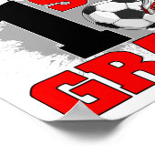 Funny Bruh I'm In 1st Grade Soccer Ck To School Bo ポスター (角)