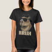 Funny Bruh Meme Capybara Lover Cool Sungles For Me Tシャツ (正面)