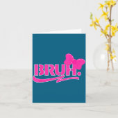 Funny Bruh Meme Funny Sayings Quotes Mom Sis Teens カード (黄色い花)