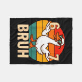 Funny Bruh Retro Duck 6 7 Meme Kids Teen Boys  フリースブランケット (正面(横))