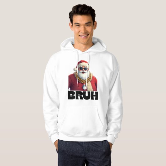 Funny Bruh Santa Christmas Sweatshirt パーカ (正面フル)
