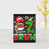 Funny Bruh Six Seven 6 7 Meme Christmas 67 Boy Gir カード (黄色い花)