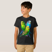 Funny Budgie Budgerigar Design Tシャツ (正面フル)