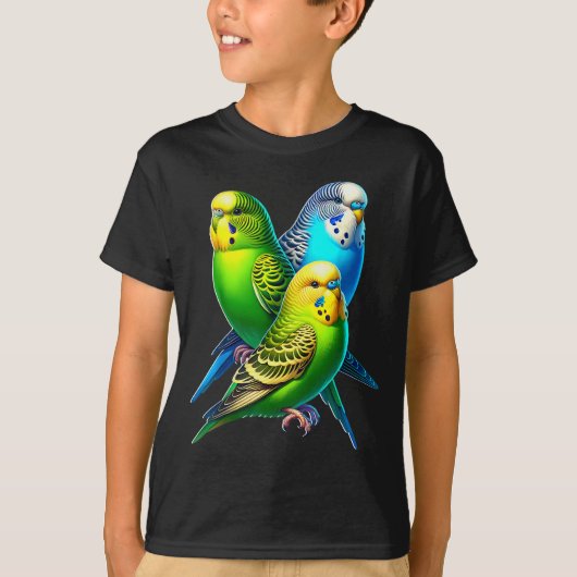 Funny Budgie Budgerigar Design Tシャツ (正面)