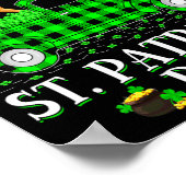 Funny Buffalo Plaid Green Truck Cougar St Patrick ポスター (角)