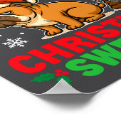 Funny Bulldog Ugly Christmas Sweater Hilarious Dog ポスター (角)