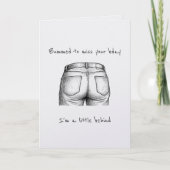 Funny Bummed Punny Belated Birthday Card カード (正面)