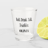 Funny Bunco Player Monogrammed ショットグラス (正面)