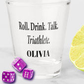 Funny Bunco Player Monogrammed ショットグラス