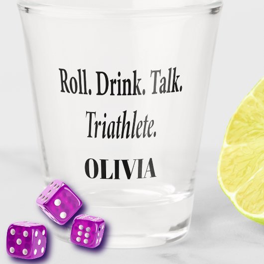 Funny Bunco Player Monogrammed ショットグラス