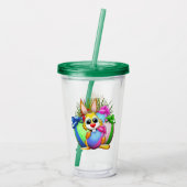 Funny Bunny biting an Easter Egg アクリルタンブラー (裏面)