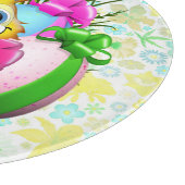 Funny Bunny biting an Easter Egg カッティングボード (角)