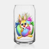 Funny Bunny biting an Easter Egg ガラス缶 (裏面)