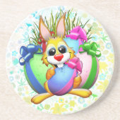 Funny Bunny biting an Easter Egg コースター (正面)