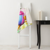 Funny Bunny biting an Easter Egg シェルパブランケット (インサイチュ)