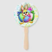 Funny Bunny biting an Easter Egg ハンドファン (正面)