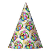 Funny Bunny biting an Easter Egg パーティーハット (左)