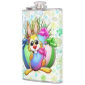 Funny Bunny biting an Easter Egg フラスク (左)