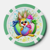 Funny Bunny biting an Easter Egg ポーカーチップ (裏面)