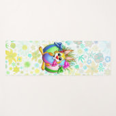 Funny Bunny biting an Easter Egg ヨガマット (正面(横))