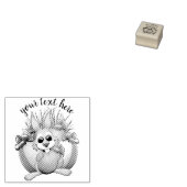 Funny Bunny biting an Easter Egg ラバースタンプ (押印)