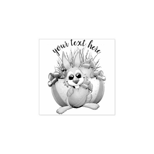 Funny Bunny biting an Easter Egg ラバースタンプ (インプリント)